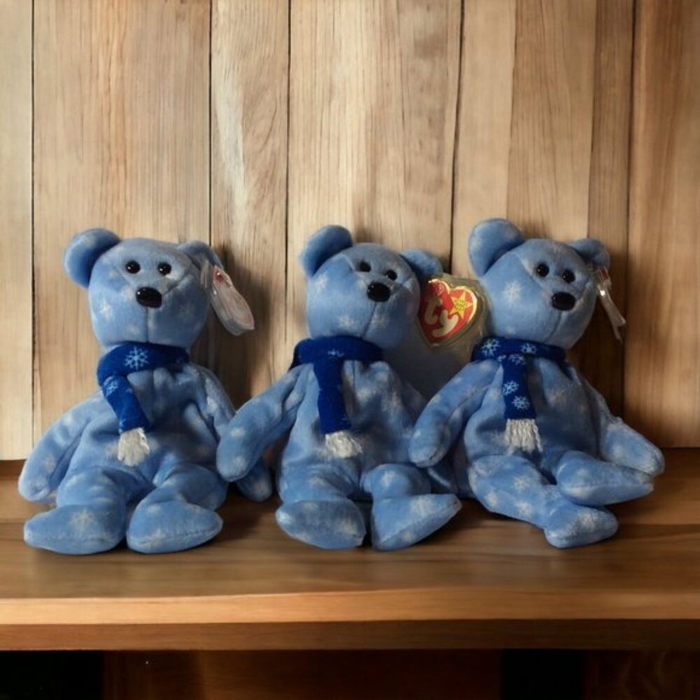 Ty Beanie Baby Collection of 3 1999 Holiday Bears